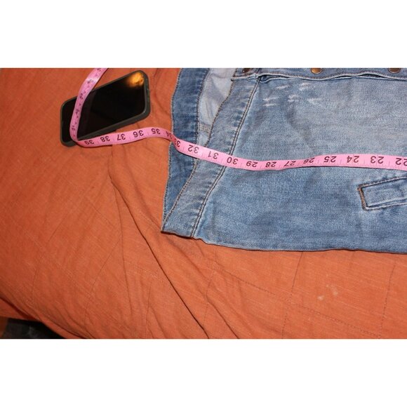 Liverpool Button Long denim Jacket  Women size Small - Picture 8 of 9